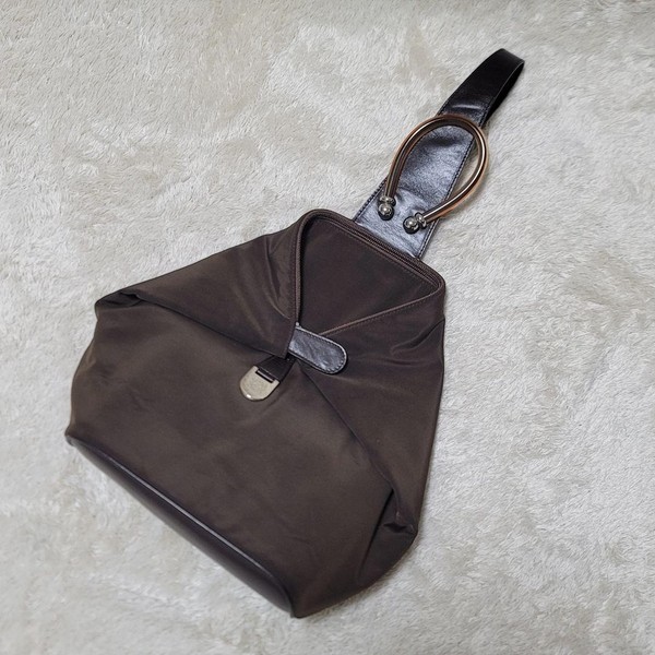 Loewe Vintage Anagram Y2K One-Shoulder Bag Brown Luxury Fashion Auth USED #0272