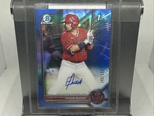 2022 Bowman #CPA-EQ Edgar Quero Auto Blue Refractor /150 White Sox