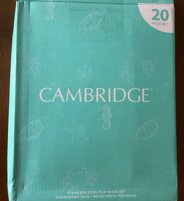 CAMBRIDGE MARINE SEA LIFE 20 Piece Service for 4 Unused 18/0 Stainless Flatware