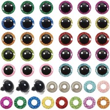 TOAOB 60 Stück 20mm Sicherheitsaugen Puppenaugen Tieraugen Kunststoff Bastel ...