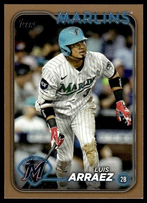 2024 Topps Luis Arraez #299 Gold Parallel #'d 1469/2024 Miami Marlins