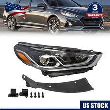 Halogen Headlight Assembly For 2018 2019 2020 Hyundai Sonata Right W/ Bulbs