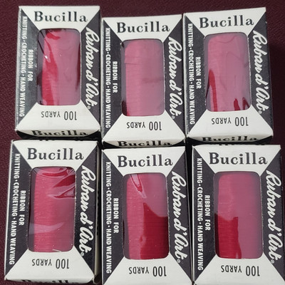 Bucilla Ribbon Ruban d Art 6 Spools 100 Yards Each Knitting Crochet NIB