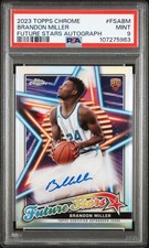 Brandon Miller 2023 Topps Chrome Future Stars Autographs #FSA-BM PSA 9 MINT Auto
