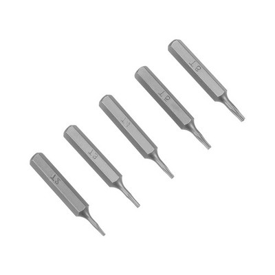 5Pcs Torx Bits Set 5/32'' Hex Shank T2-T6 Screwdriver Bit Set 28mm S2 Driver Kit