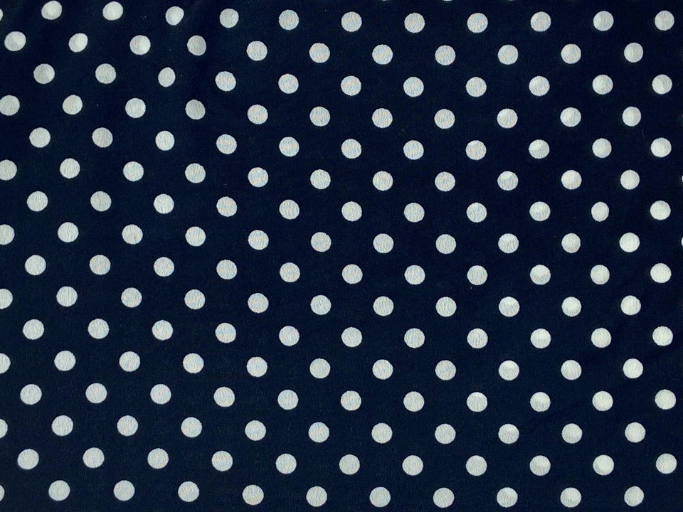 Polyester Textile Fabric Polka Dot Blue 42-60 in x 10 yds - Image 2 of 4
