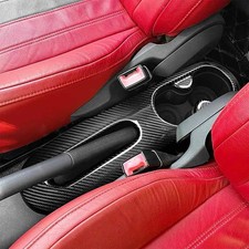 Carbon Fiber Console Handbrake Cup Holder Panel for Fiat Abarth 500 595 16-24