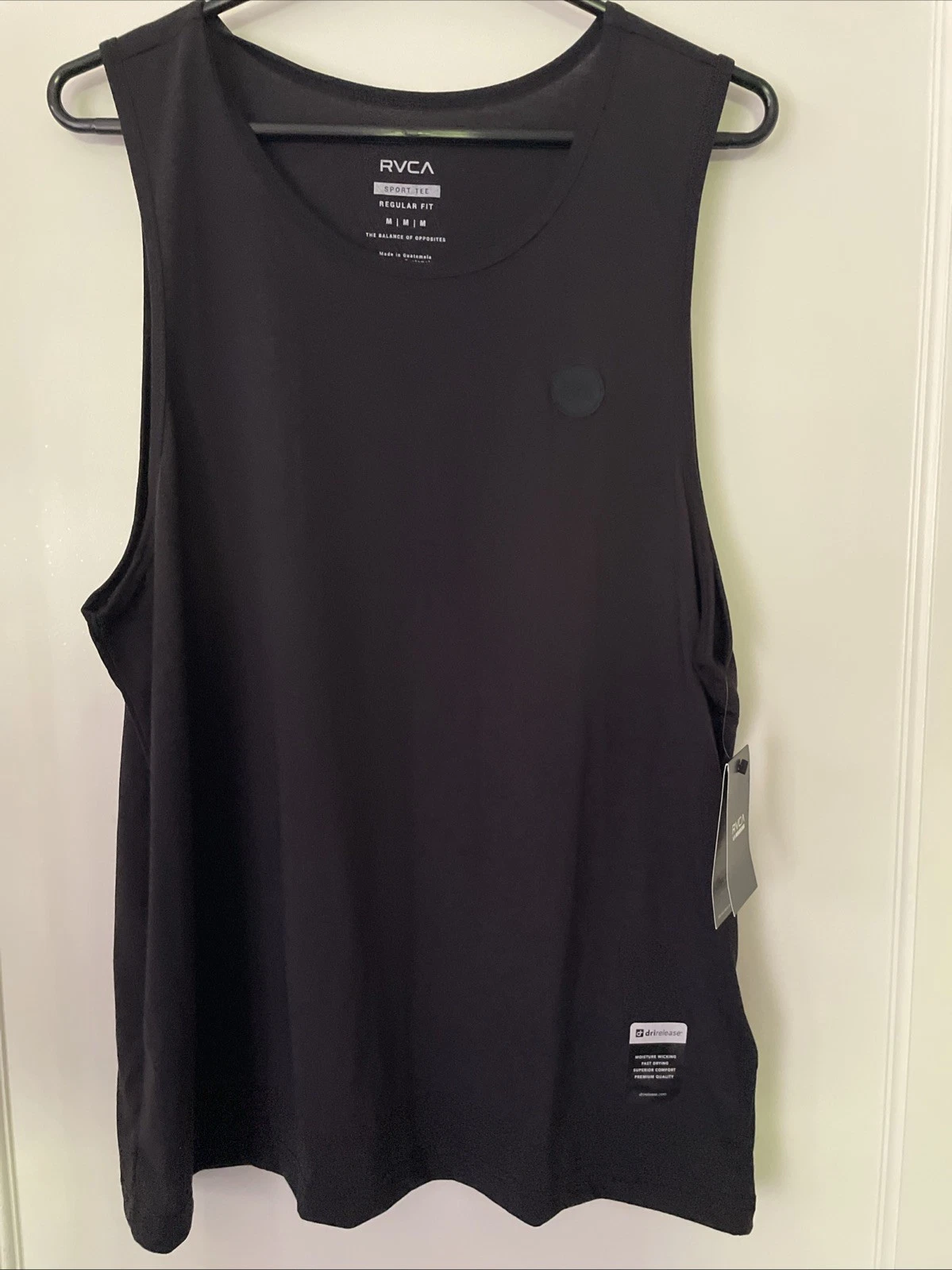 New RVCA Sport Active Tank Top Gym Running Street Style Men's Shirt Size M