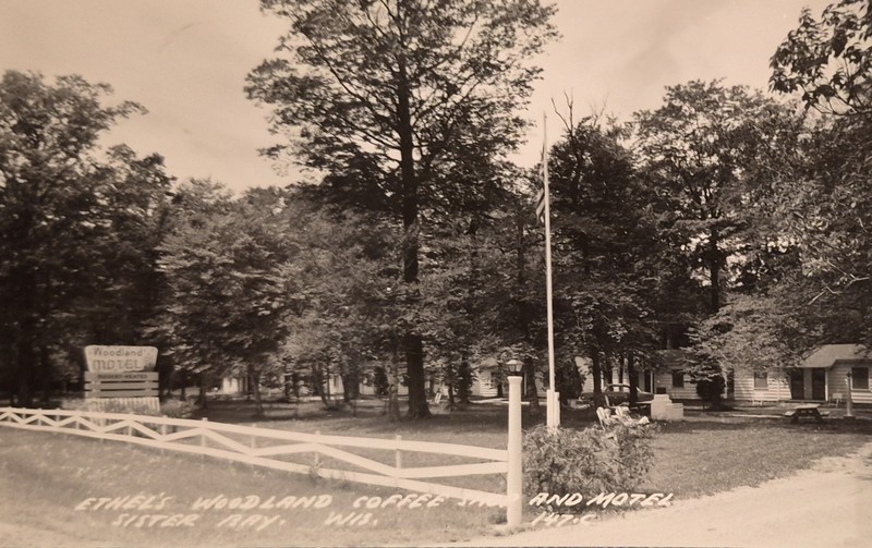 RPPC Ethel's Woodland Coffee Shop & Motel, Sister Bay Wisconsin Real Photo PC