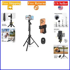 64" Adjustable Tripod for Phones Cameras with Remote, Black