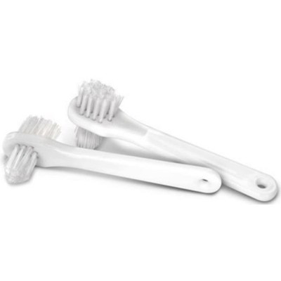 Denture Brush Dual-Head Angled Handle Tynex Bristles Assorted Colors 120/Case