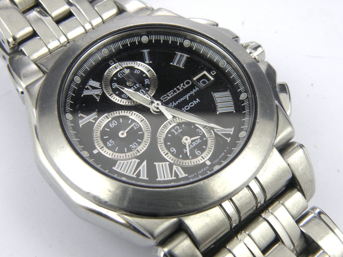 Men's Seiko 7T62-0EW0 Chrono Alarm Sapphire Watch - 100m | eBay Men's Seiko 7T62-0EW0 Chrono Alarm Sapphire Watch - 100m | eBay