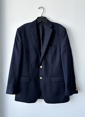 Lauren Ralph Lauren Blazer Navy Gold Crest Buttons Wool Jacket