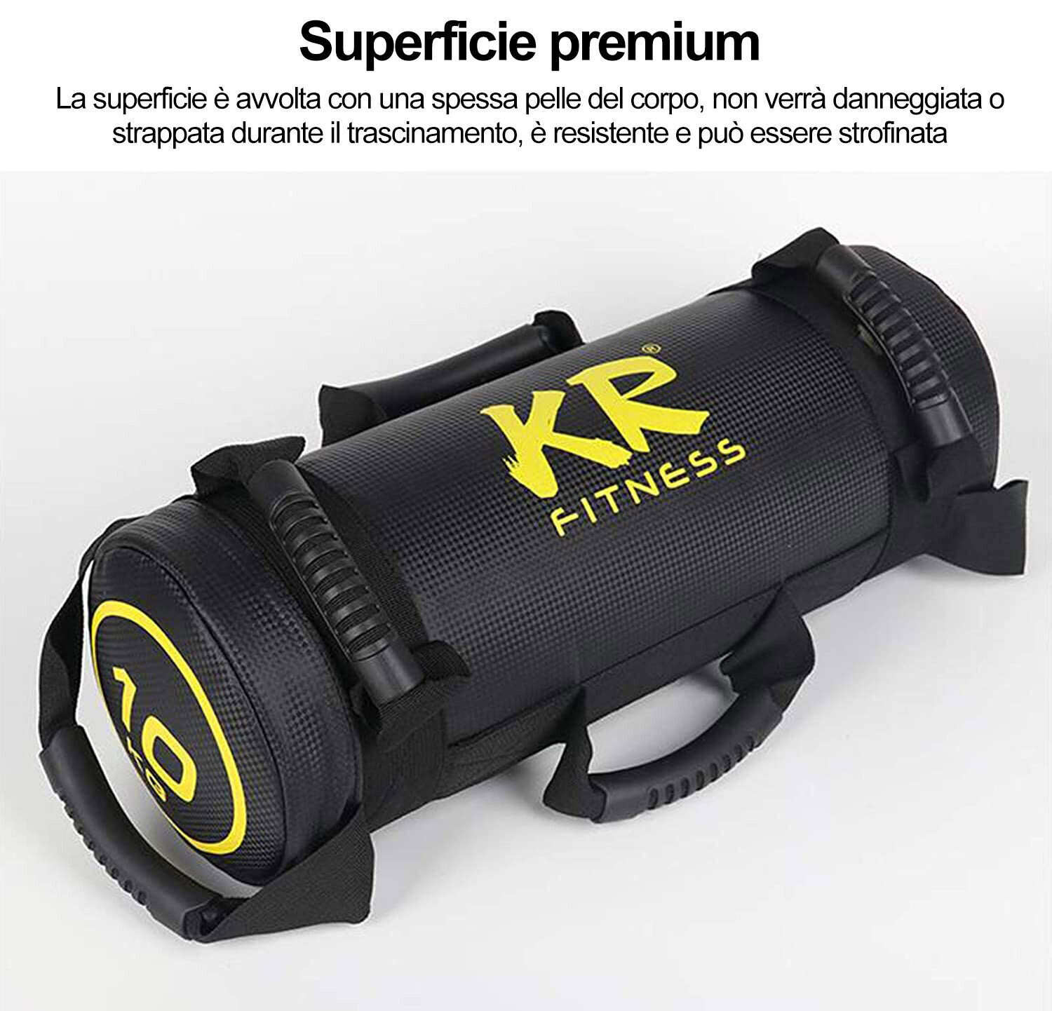 SACCO DI SABBIA SANDBAG 6 MANIGLIE BAG ALLENAMENTO CROSSFIT SOLLEVAMENTO PESI