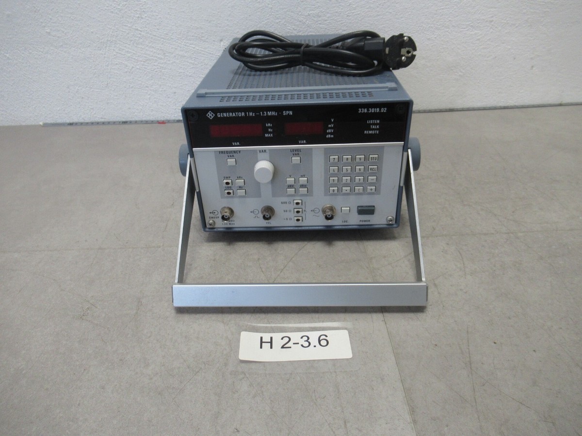 Rohde & Schwarz 336.3019.02 Generator 1Hz-1.3MHz.SPN | eBay
