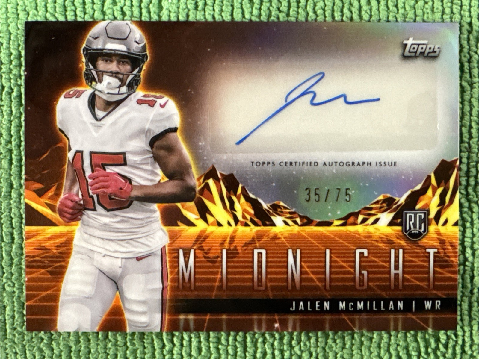 Jalen McMillan Topps Midnight Rookie Horizon Signatures #RHSJM Dusk