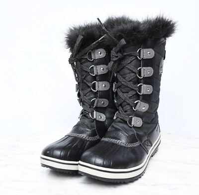 SOREL Tofino II Faux Fur Lined Waterproof Insulated Winter Snow Boots Youth  Sz
