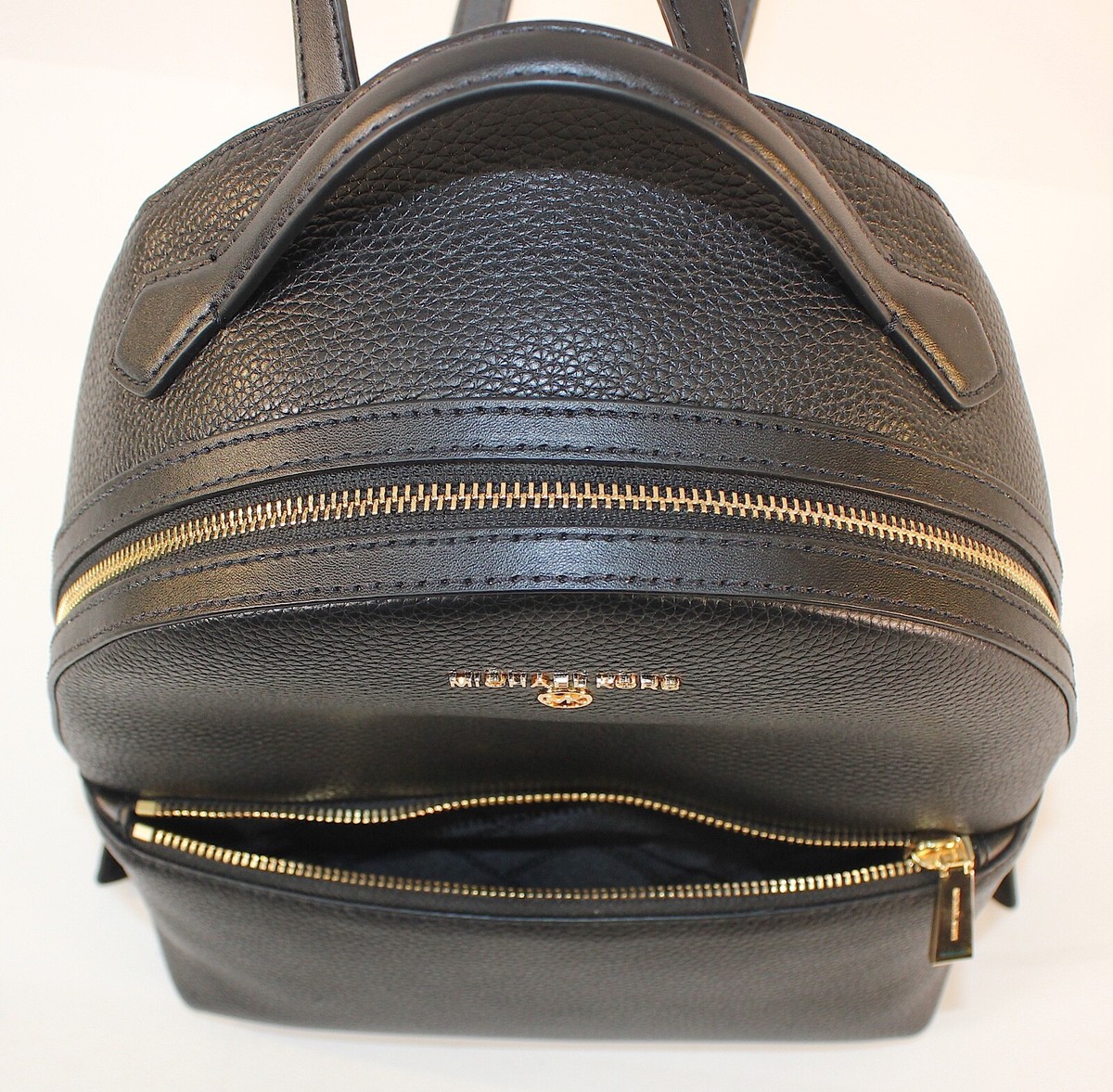 NWT-MICHAEL KORS-VALERIE-BLACK PEBBLED LEATHER BACKPACK-38F2G9VB2L NWT Michael Kors Valerie Medium Black Pebbled Leather  main image 3