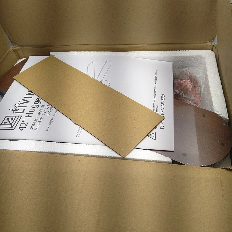  42" 5 Blade Ceiling Fan, White Walnut Finish - Image 3 of 4