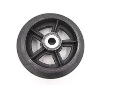 WeldAwire 10" x 3" Rubber On Cast Iron Wheel W/ Roller Bearing 1" Bore