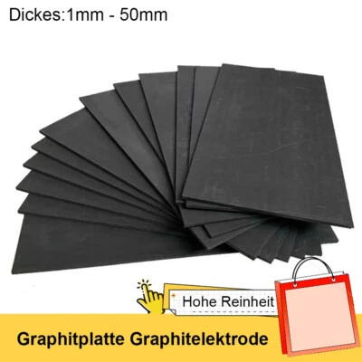Graphitplatte Graphitelektrode Graphit Elektrode Anode Graphitanode 1mm Bis 5mm - Bild 1 von 4