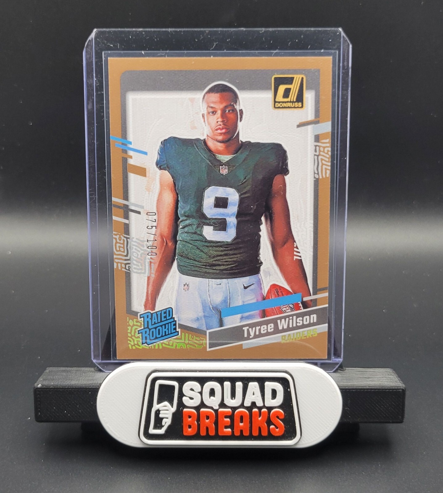 2023 Panini Donruss TYREE WILSON Rookie Portrait Studio Series /100 Raiders RC 3