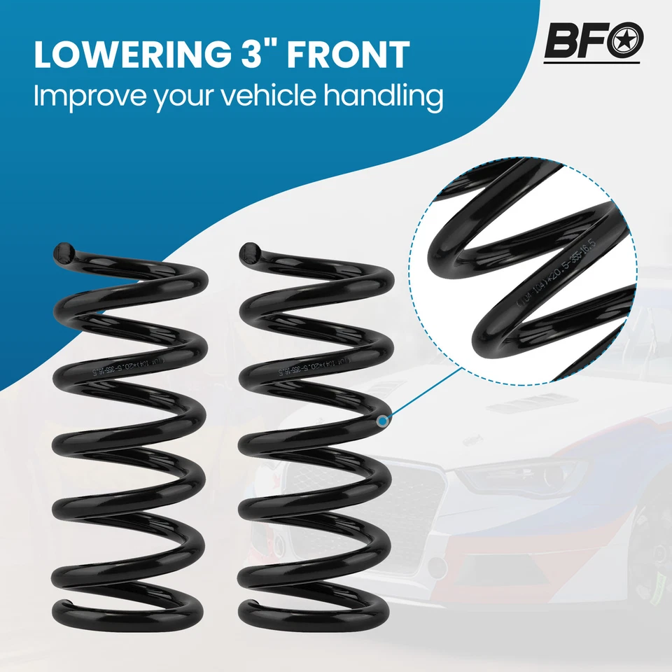 Kit de muelles helicoidales descensores delanteros de 3" para Chevy GMC C1500 1988-1998 Foto 2 de 4