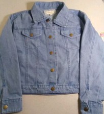 Btween Jeans Jacket Girls Classic Pockets Cotton Size L Blue