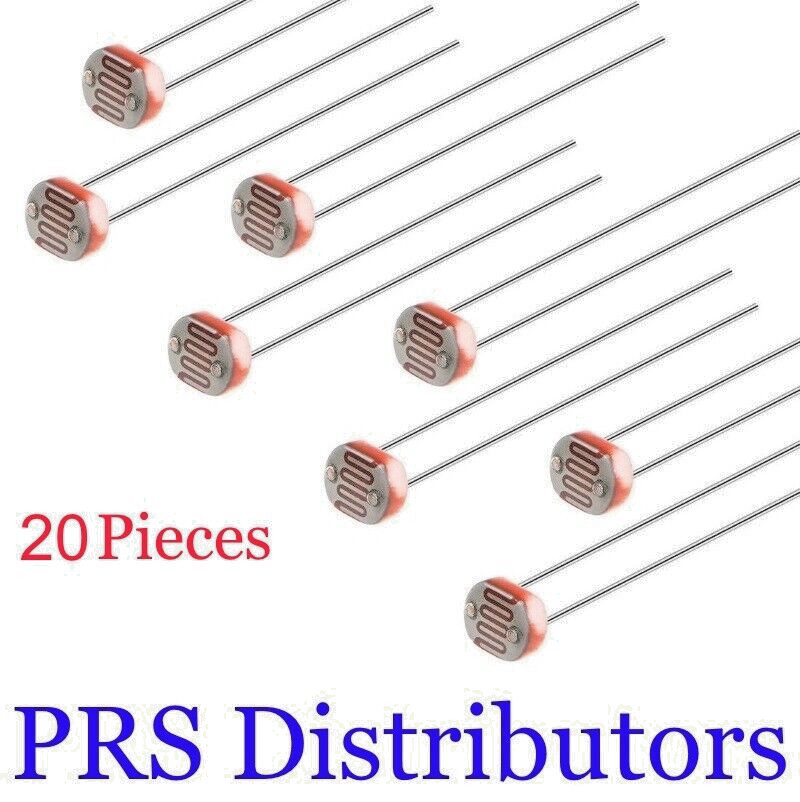 20 Pieces GL5516 LDR 5mm Light-Dependent Resistor Sensor Photocell