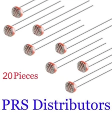 20 Pieces  GL5516 LDR 5mm Light-Dependent Resistor Sensor Photocell