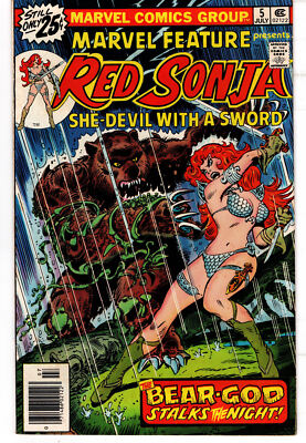 Marvel Feature #5 (1975) Fine Featuring Red Sonja She-Devil Marvel Comics
