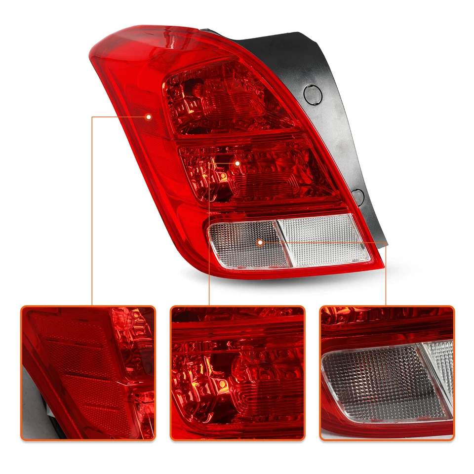 Conjunto de lámpara de freno roja luz trasera Chevrolet Trax 2013-2022 13-22 Foto 4 de 4