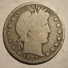 1907 **S** BARBER HALF DOLLAR ***NICE COIN!***  FREE SHIPPING! X8168