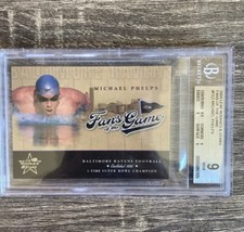 2004 Leaf Rookies & Stars Fans of the Game #FG2 Michael Phelps BGS 9 Rookie card