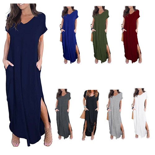 Women's Casual Short Sleeve V neck 