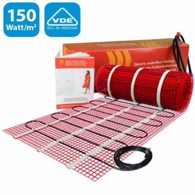 (29,06 /m²) Eazy 8 m² elektrische Heizmatte Elektro-Fußbodenheizung 1200 Watt