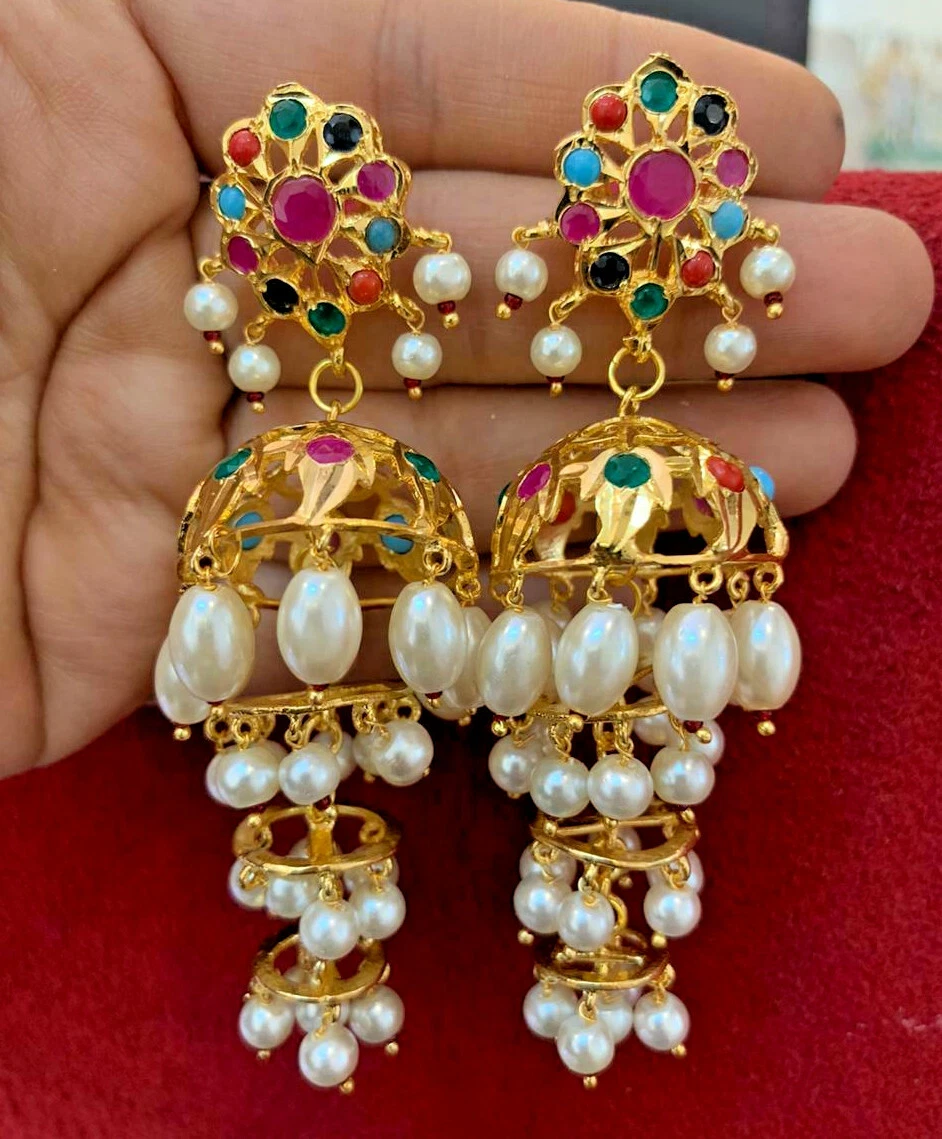 Buy Fashion Frill Fashion Frill Designer Floral Design Gold Plated Drop  Earring For Women Stylish Latest Fancy Earrings Online at Best Prices in  India - JioMart.