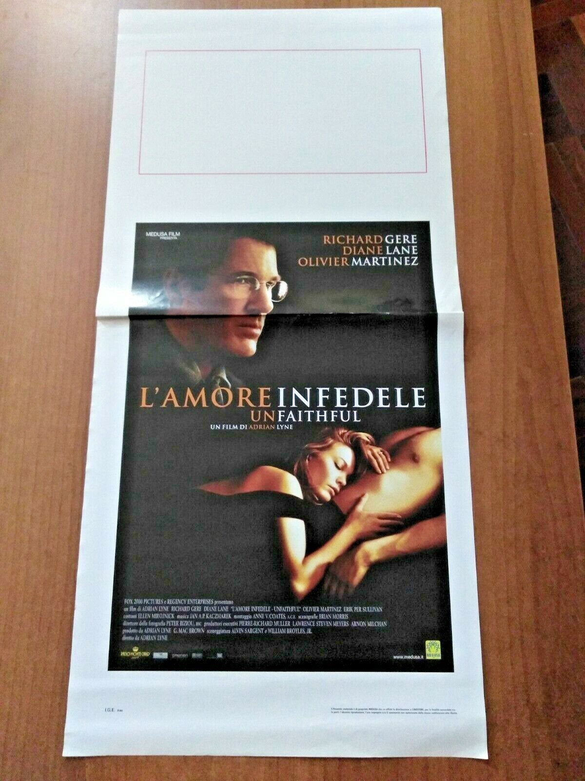 Locandina originale film L'amore infedele - Unfaithful (2002) - Regia di Adrian Lyne