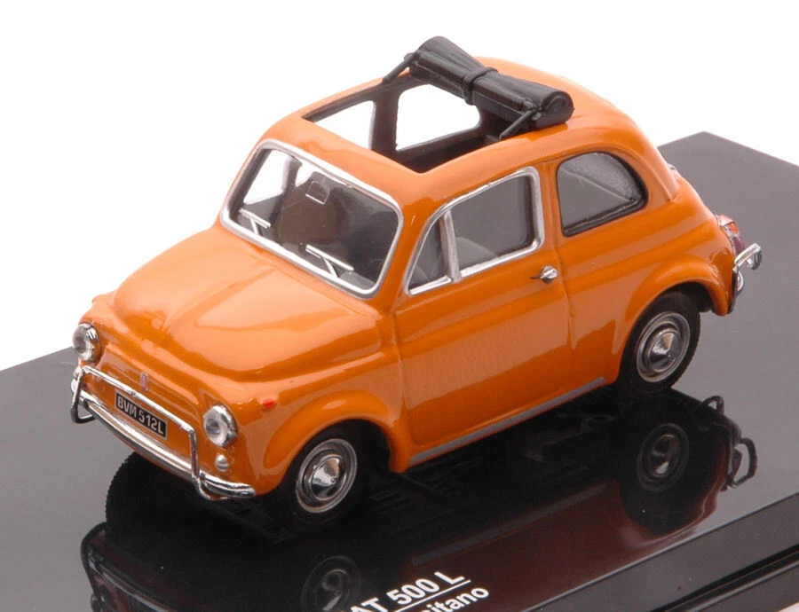 MODELLINO AUTO STATICO VITESSE FIAT 500D 1965 GIALLO MODELLISMO SCALA 1:43 - Immagine 3 di 4