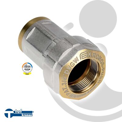 KRONOS PUSH Messing-Klemmverbinder mit IG - für Stahlrohr - Trinkwasser geeignet