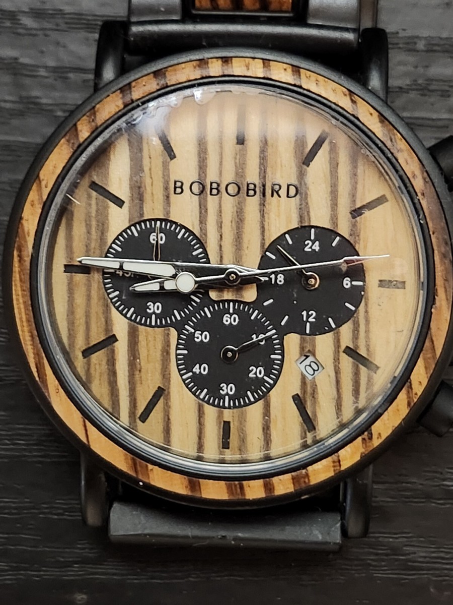 Bird Watch Montre Bobo Bird Bobo Bird Wood Chronograph Watch Men