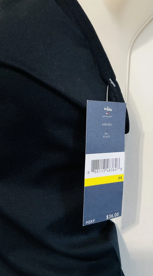 Tommy Hilfiger Medium Black Seamless Scrappy Bodysuit Red White Blue Straps - Image 3 of 4