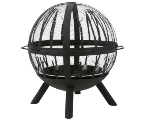 Outdoor Patio Fire Pit Heater with Tree Branches Fireball Light Up Night Durable