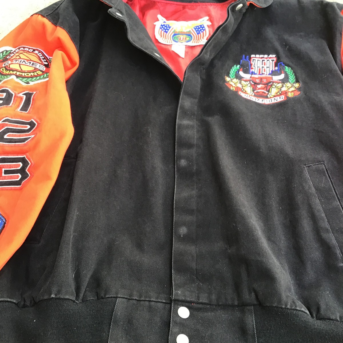 Vintage Chicago Bulls Jeff Hamilton XXL Jacket Repeat 3Peat Vintage Chicago Bulls Jeff Hamilton XXL Jacket Repeat 3Peat