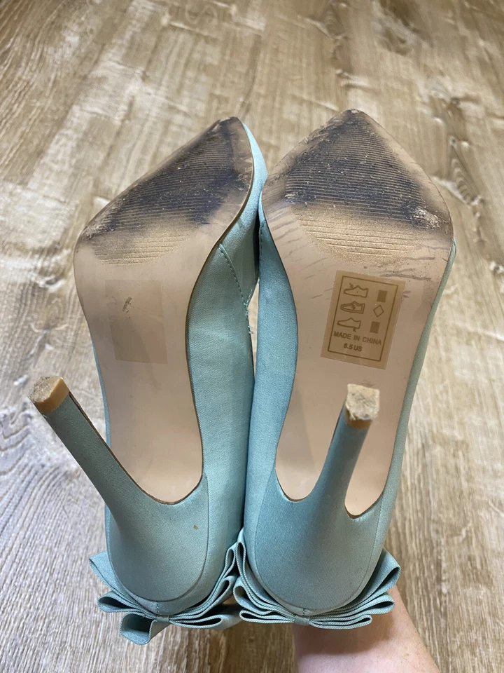 Bomba Madison by Shoedazzle Matilda Bow Mary Jane verde menta 6,5 usada en excelente estado Foto 4 de 4