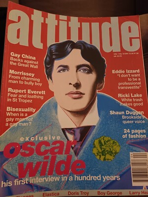 ATTITUDE magazine  FEBRUARY Issue 10 1995 OSCAR WILDE RUPERT EVERETT MORRISSEY