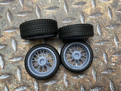 1/24 Scale BBS F1 Style Wheels & Tires For Model Cars – Resin 3D Printed Set