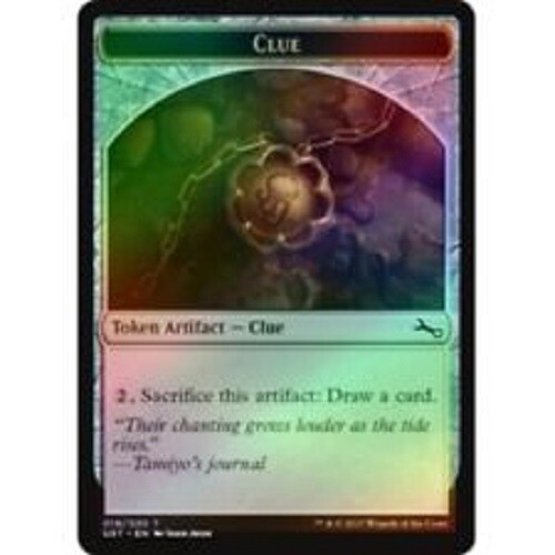 MTG 1x Clue Foil Token Creature Unstable 018/020 Card Magic The