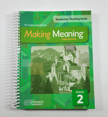 Grade 2 Making Meaning Vocabulary Teaching Guide 3rd Edition Collaborative Class