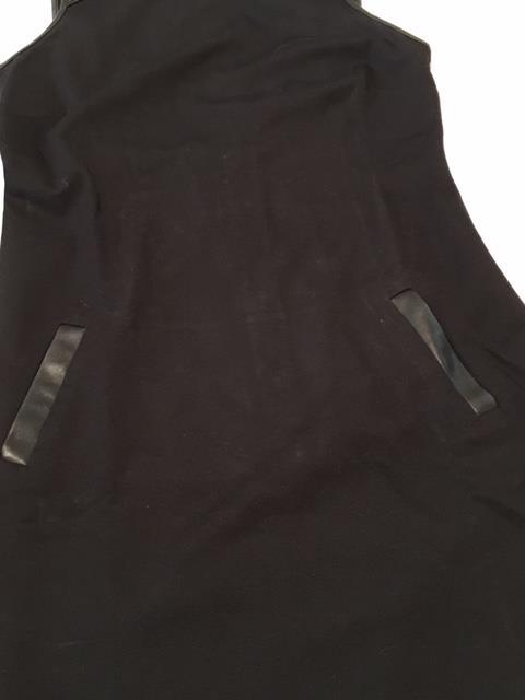 banana republic black leather dress Banana Republic NWT Womens V Neck Sheath Dress 2 Black Leather Cotton 560711 N49